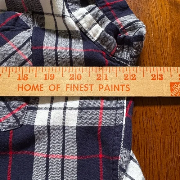 Jachs Girlfriend Top Women's XL Blue Red White Plaid Button Up Sleeveless - Picture 3 of 10